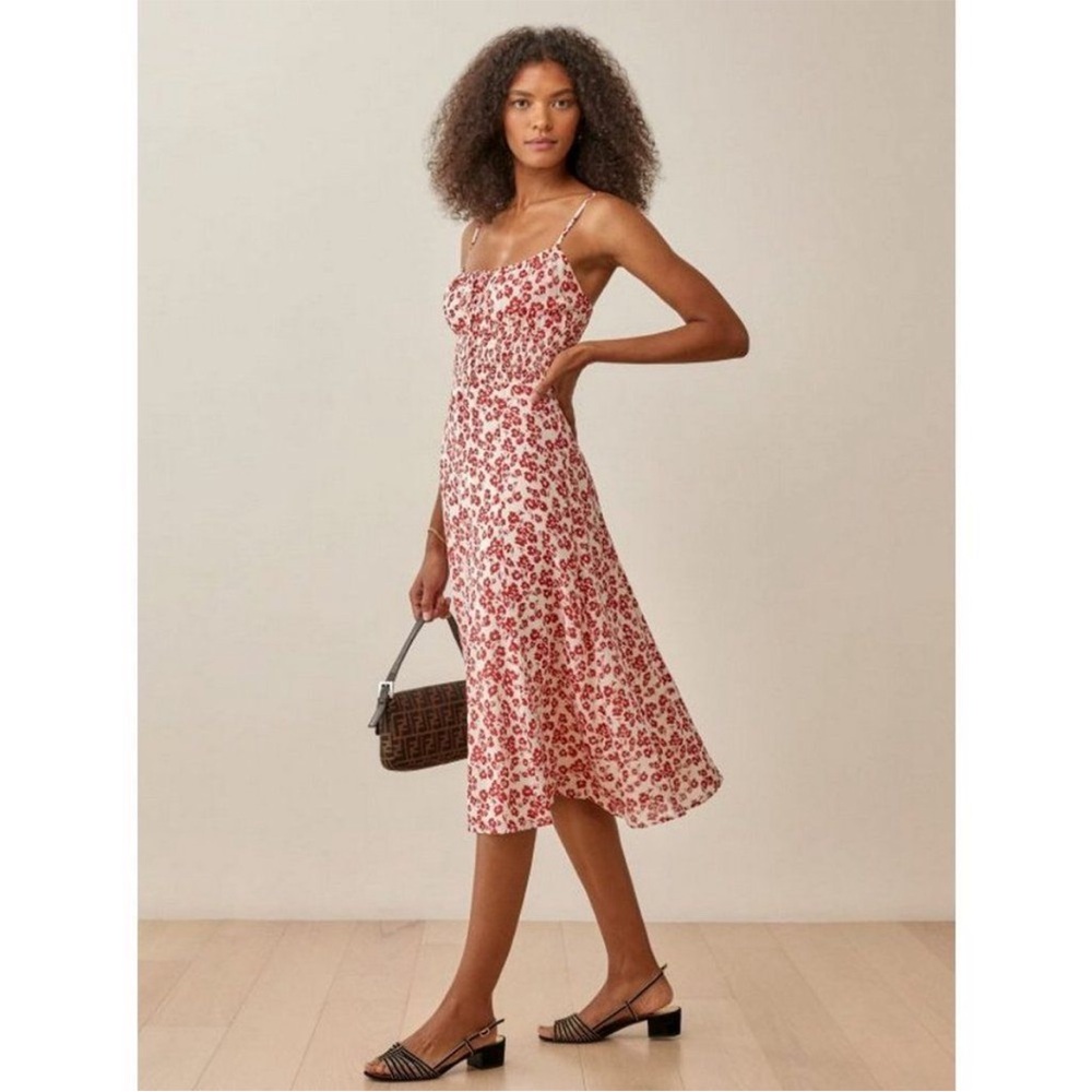 Reformation Bran Dress in Pomodoro Floral 0